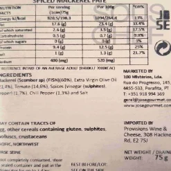 Best Spiced Mackerel Pate, 75g Tinned Fish & Seafood|Ingredients Brands