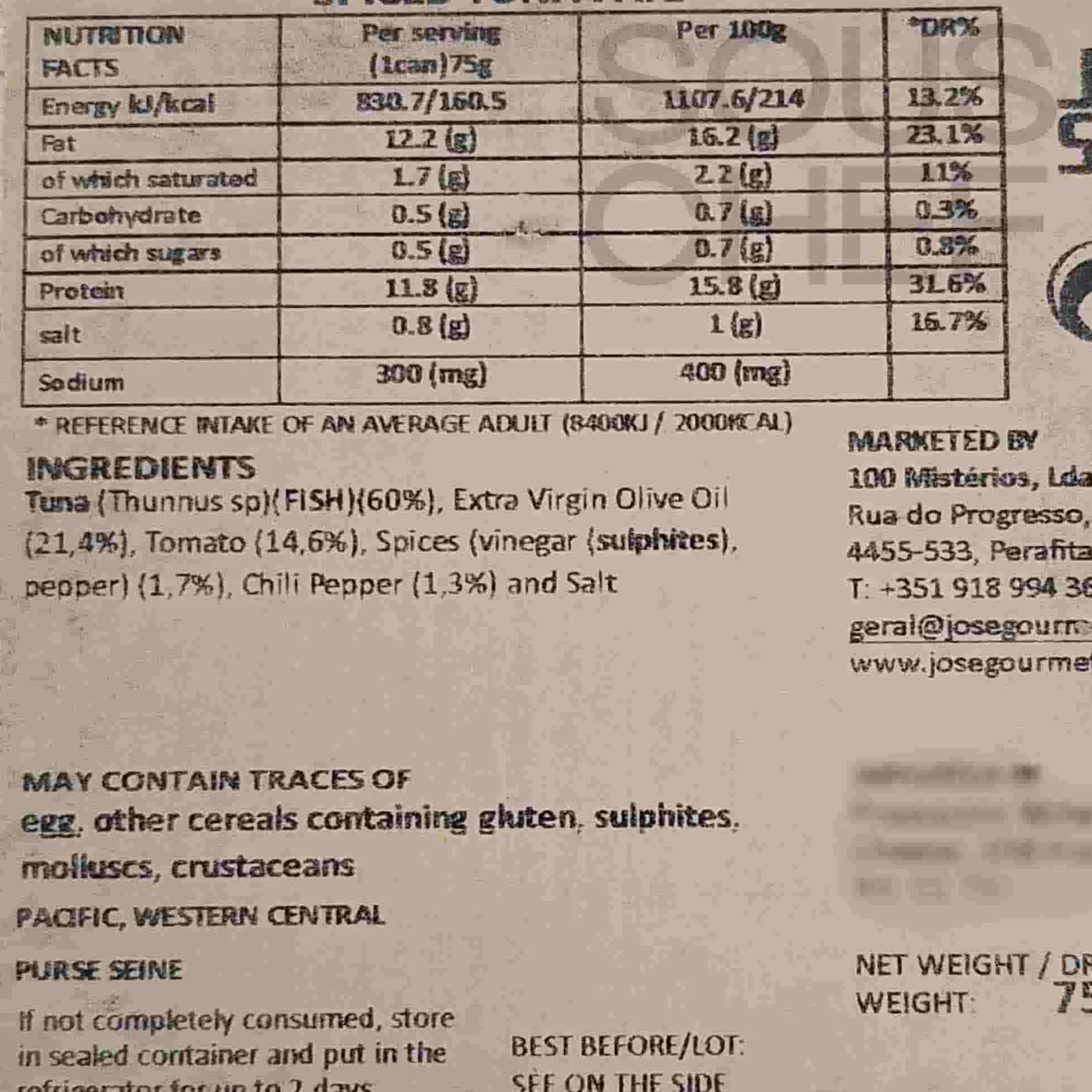 Discount Spiced Tuna Pate, 75g Tinned Fish & Seafood|Ingredients Brands