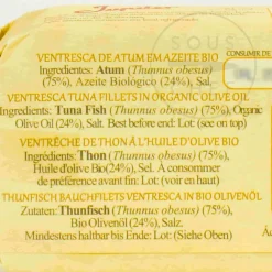 Best Ventresca Tuna Belly in Organic Olive Oil, 120g Ingredients Brands|Tinned Fish & Seafood