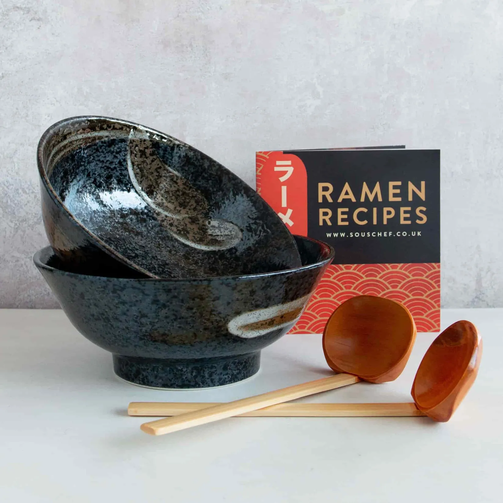 Best Karasuba-Iro Ramen Bowl Set Japanese Ingredients|Japanese Tableware