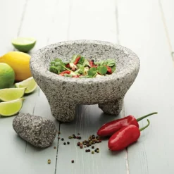 New Mexican Granite Mortar and Pestle Mexican Ingredients|Kitchen Tools & Utensils
