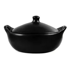 Online Black Clay Low Oval Cocotte, 24x18cm Pots & Pans