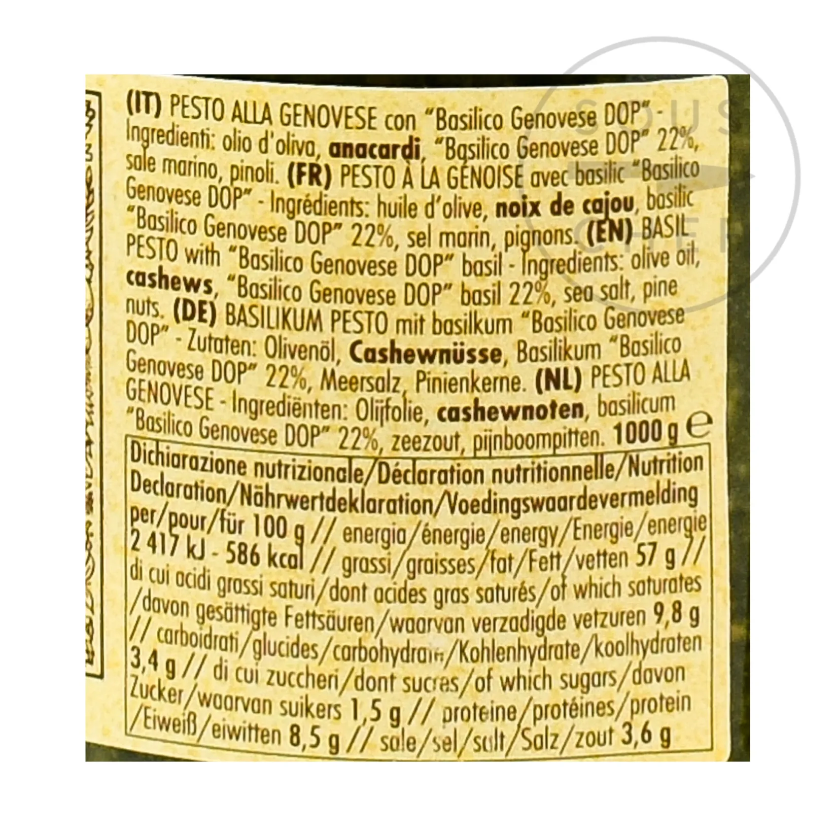 Pesto With Genovese Basil DOP Italian Ingredients|Sauces & Condiments