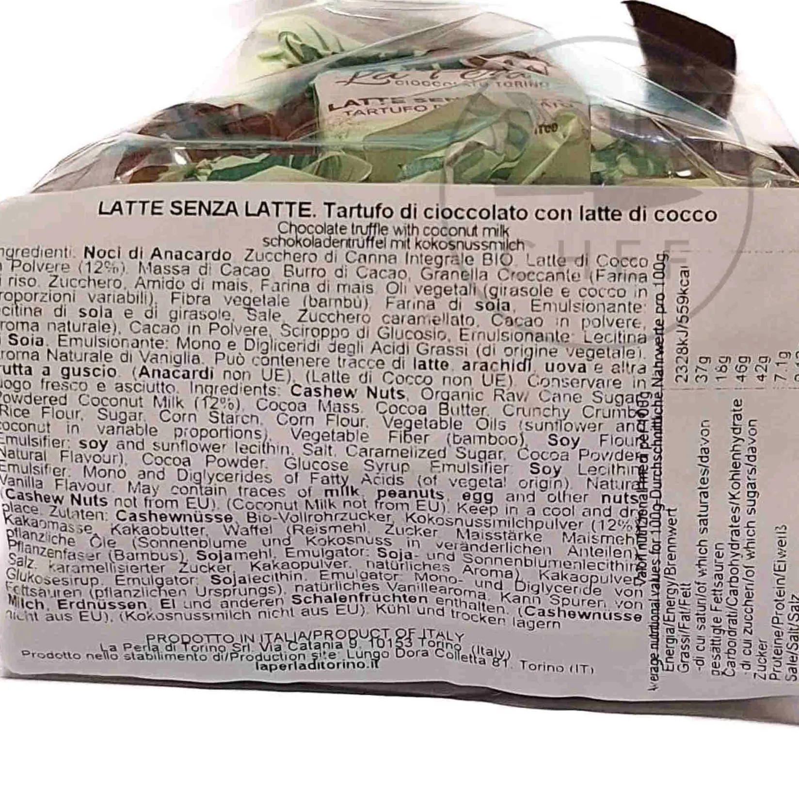 Clearance Vegan Coconut Milk Chocolate Truffles, 200g Ingredients Brands|Italian Ingredients