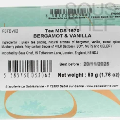 Discount Black Tea with Citrus, Vanilla & Blueberry Petals, 50g Ingredients Brands|French Ingredients