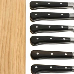 New Classic Knife Block of 6 Kitchen Knives, Ebony French Ingredients|Kitchen Knives