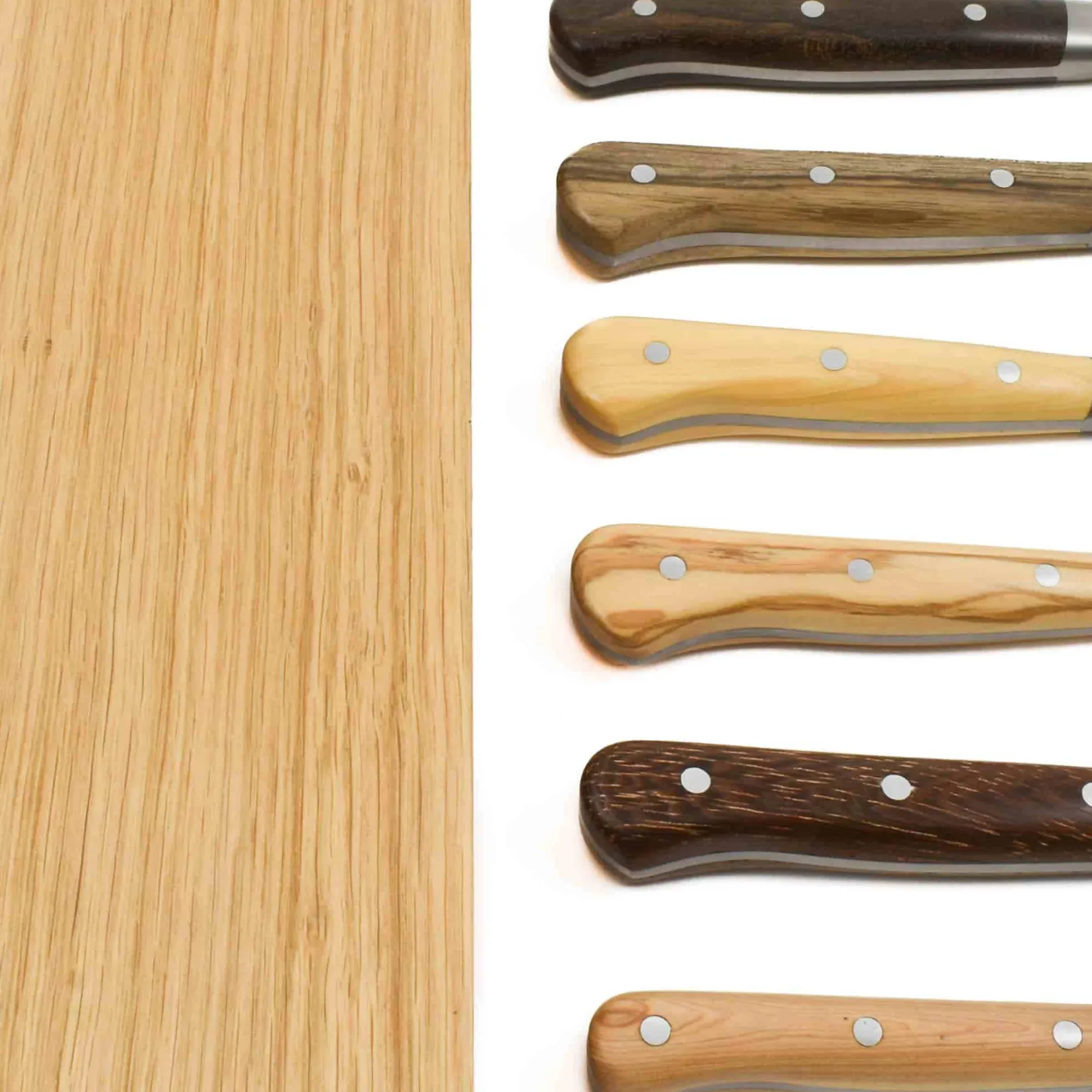 Best Classic Knife Block of 6 Kitchen Knives, Mixed Woods French Ingredients|Kitchen Knives