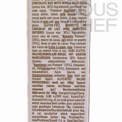 Hot Milk Chocolate Bar with Whole Hazelnuts, 55g Ingredients Brands|Italian Ingredients