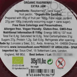 Sale Organic Artisanal Raspberry Jam, 305g Ingredients Brands|Jam, Honey & Spreads