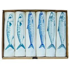 New Sardine Design Napkins Box of 6 Table Setting|Serveware