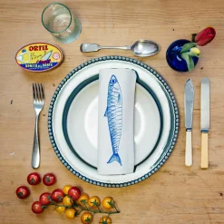 New Sardine Design Napkins Box of 6 Table Setting|Serveware