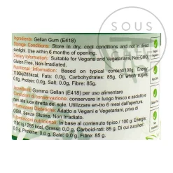 New Low Acyl Gellan Gum F, 100g Ingredients Brands|Baking Ingredients
