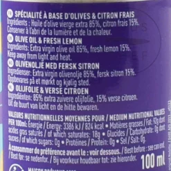 Outlet Extra Virgin Olive Oil with Lemon, 100ml Ingredients Brands|French Ingredients
