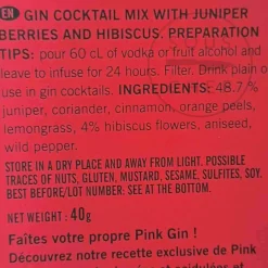 Hot Make Your Own Pink Gin Infusion, 40g Ingredients Brands|Drinks
