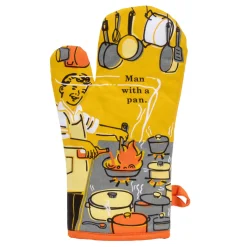 Sale Man with a Pan Double Sided Oven Mitt Kitchen Textiles & Clothing
