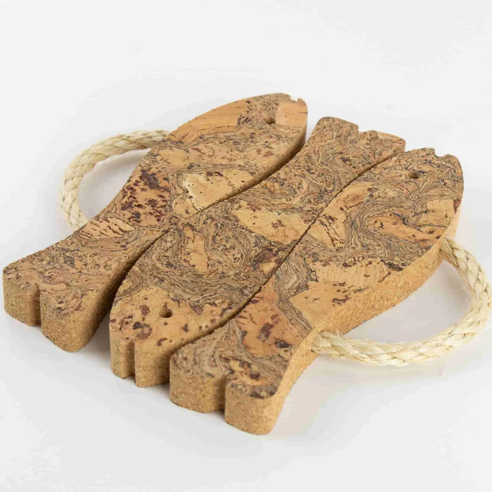 Discount Marbled Cork Three Fish Trivet, 14cm Tableware Brands