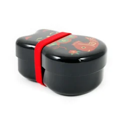Maruko Black Cat 2-Tier Bento Box, 520ml Japanese Ingredients|Picnicware