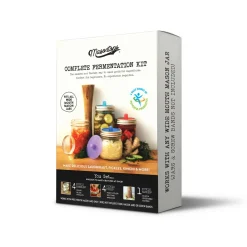 Sale Complete At Home Wide Mouth Fermentation Kit Pickling, Preserving & Fermenting Jars|Recipe Kits