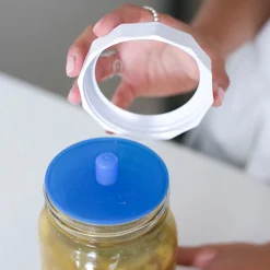 Online Wide Mouth Tough Bands, Set of 4 Pickling, Preserving & Fermenting Jars