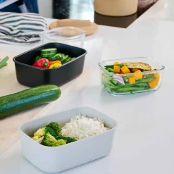 Easyclip Glass Food Storage Box, 2250ml, Nordic Sage Tableware Brands|Food Storage & Containers