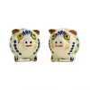 Online Mexican Hand Painted Blue Pig Salt & Pepper Shaker Set Mexican Ingredients|Table Setting