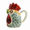 Online Mexican Hand Painted Blue Rooster Pitcher Mexican Ingredients|Jugs & Bottles