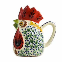 Online Mexican Hand Painted Blue Rooster Pitcher Mexican Ingredients|Jugs & Bottles