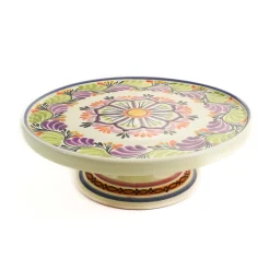 Mexican Hand Painted Cake Stand, 10'' Mexican Ingredients|Tableware Brands