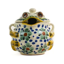 Online Mexican Hand Painted Floral Frog Sugar Bowl Mexican Ingredients|Tableware Brands