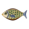 New Mexican Hand Painted Green Fish Serving Dish, 14x25cm Mexican Ingredients|Tableware Brands
