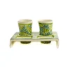 Hot Mexican Hand Painted Green Tequila Cup Set Mexican Ingredients|Tableware Brands