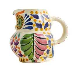 Outlet Mexican Hand Painted Orange Owl Milk Jug Mexican Ingredients|Jugs & Bottles