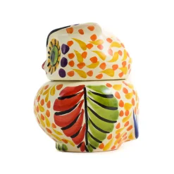 Online Mexican Hand Painted Orange Owl Sugar Bowl Mexican Ingredients|Jugs & Bottles