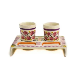 Hot Mexican Hand Painted Purple Tequila Cup Set Tableware Brands|Mexican Ingredients