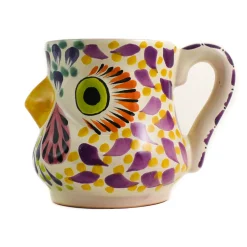 New Mexican Hand Painted Rooster Mug with Orange Detail Mexican Ingredients|Tableware Brands