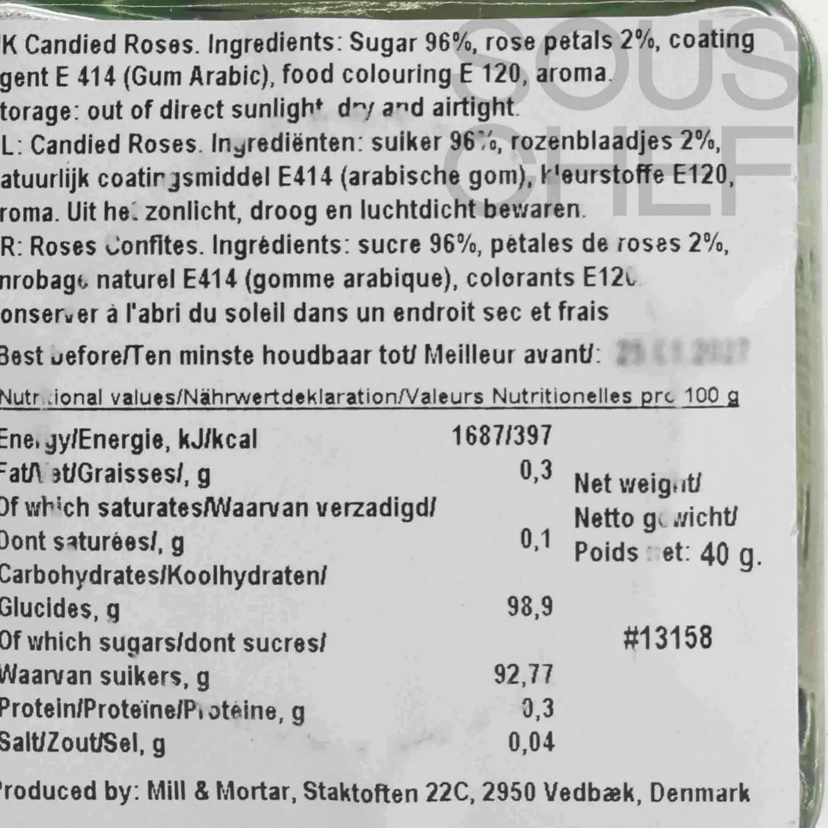 Best Crystallised Rose Pieces, 40g Middle Eastern Ingredients|Baking Ingredients