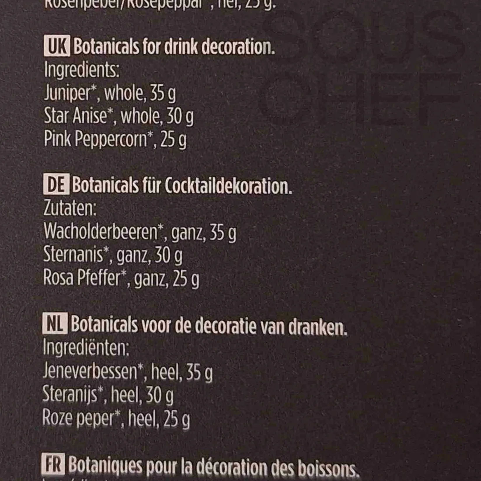 Hot Gin Botanicals Garnish Set - A Touch of Spice Ingredients Brands|Herbs & Spices