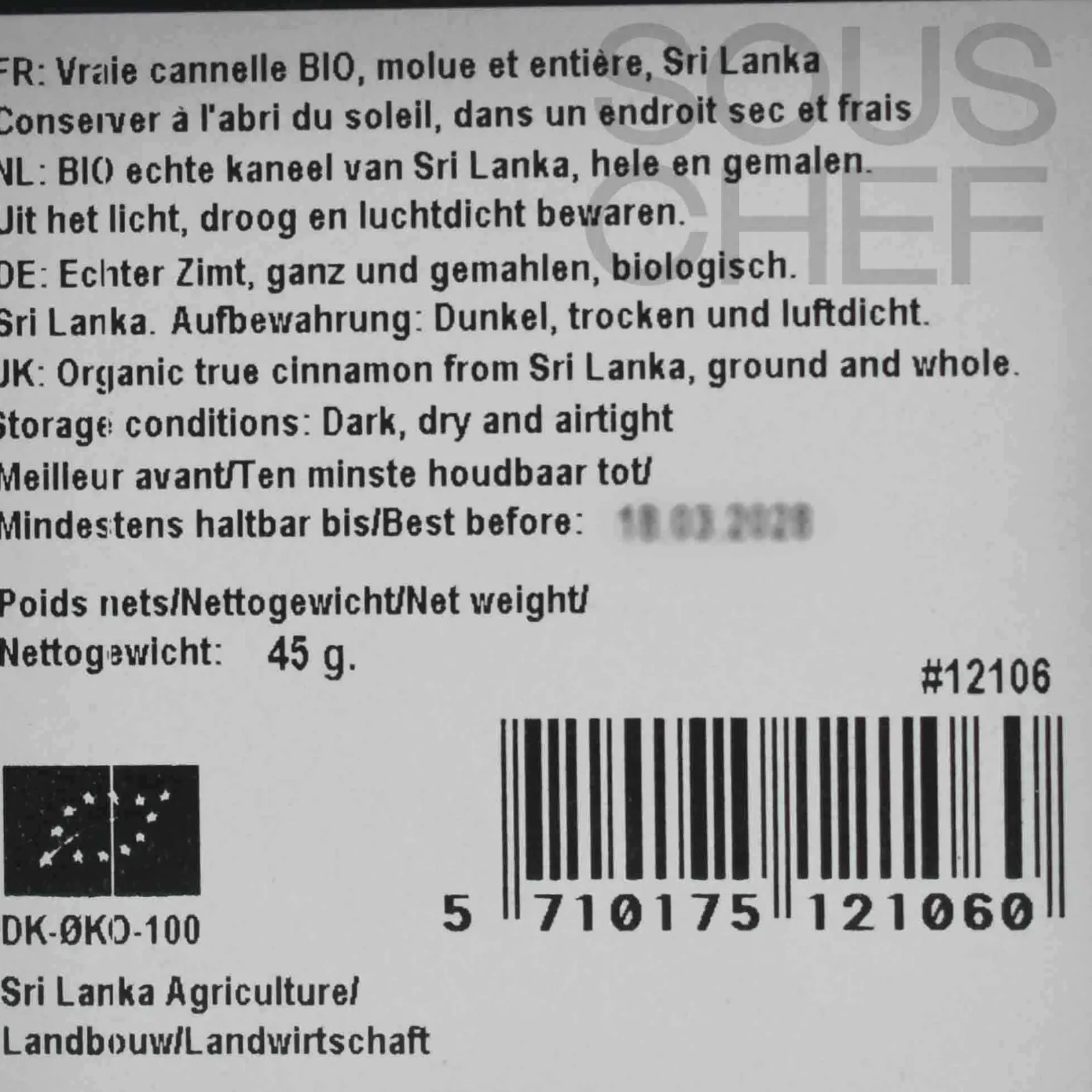 Outlet Organic Ananda's Cinnamon, 45g Ingredients Brands|Middle Eastern Ingredients