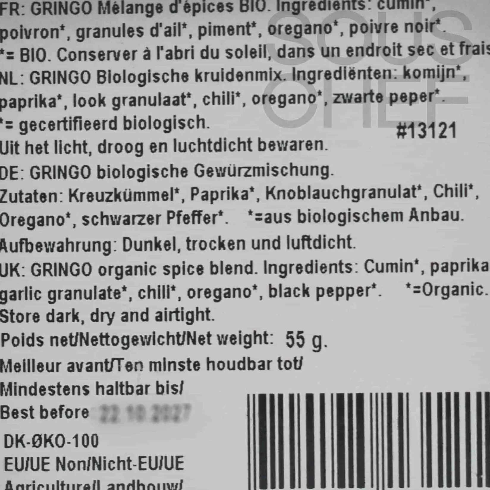 Outlet Organic Gringo Tex Mex, 55g Ingredients Brands|Mexican Ingredients