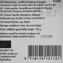 Discount Organic Murcia Sweet Paprika, 50g Ingredients Brands|Spanish Ingredients