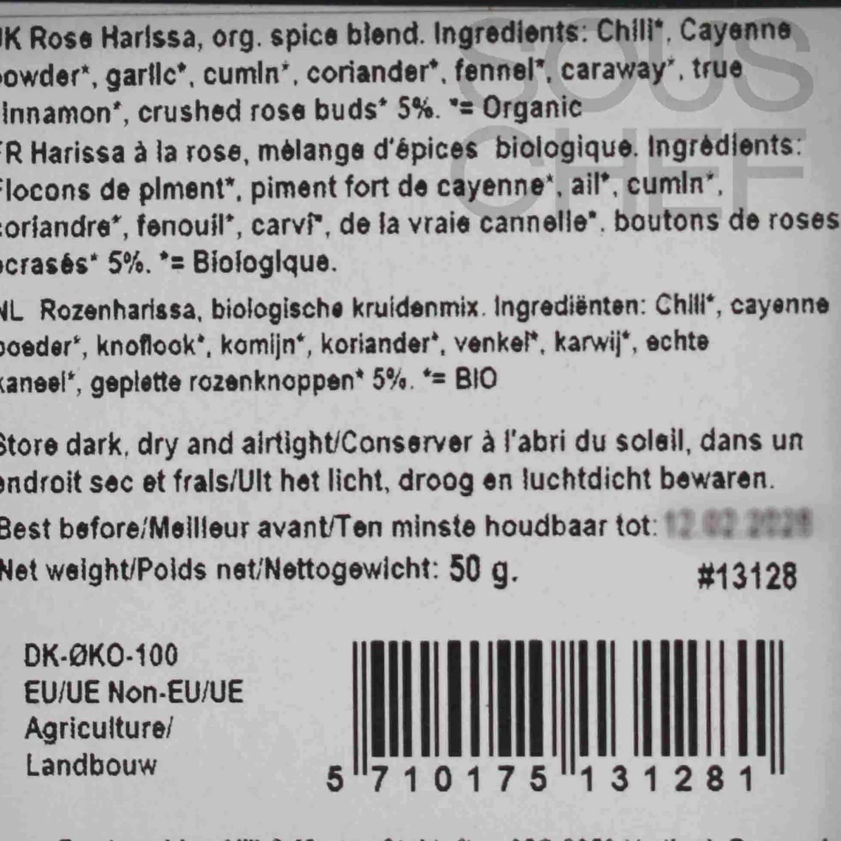 New Organic Rose Harissa Spice Blend, 50g Ingredients Brands|Middle Eastern Ingredients