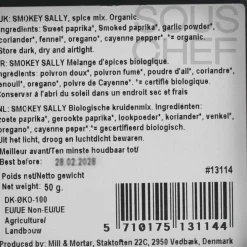 Clearance Organic Smokey Sally BBQ Rub, 50g American Ingredients|Herbs & Spices