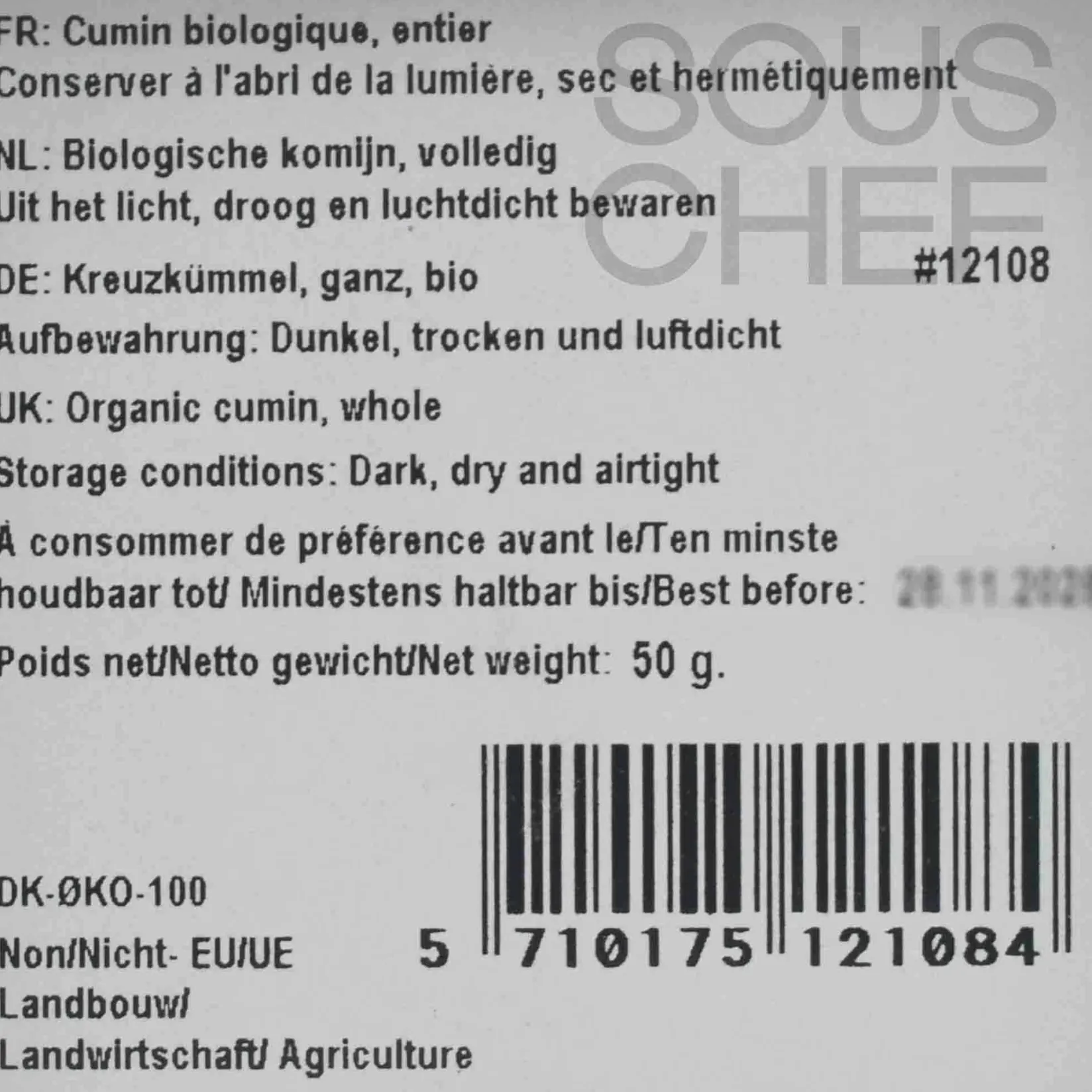 New Organic Whole Cumin, 50g Ingredients Brands|Indian Ingredients