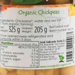 Outlet Monjardin Organic Chickpeas, 325g Spanish Ingredients|Pasta, Rice & Beans