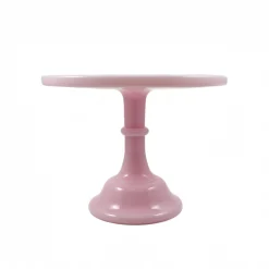Sale Pink Milk Glass Cake Stand 10" Serveware|American Ingredients