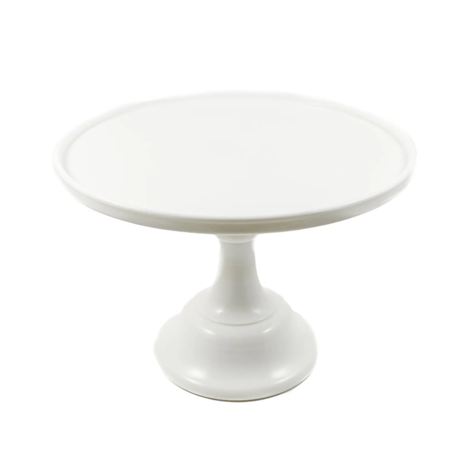 Clearance White Milk Glass Cake Stand American Ingredients|Serveware