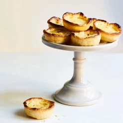 Clearance White Milk Glass Cake Stand American Ingredients|Serveware