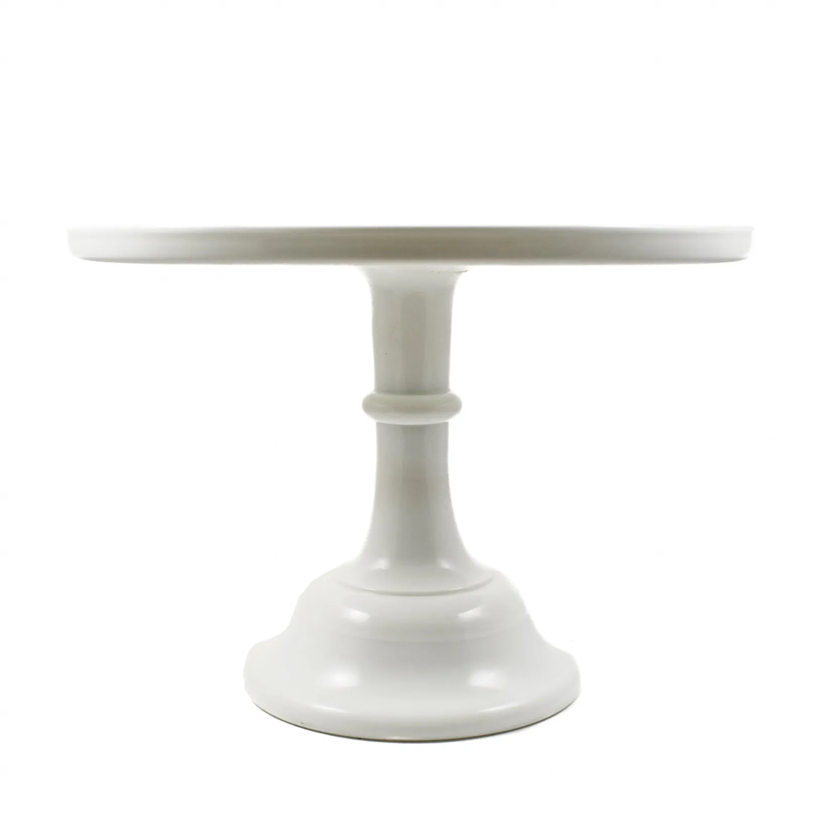 Clearance White Milk Glass Cake Stand American Ingredients|Serveware