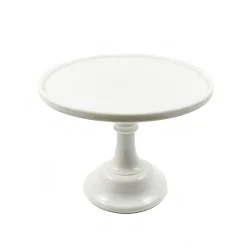 Clearance White Milk Glass Cake Stand American Ingredients|Serveware