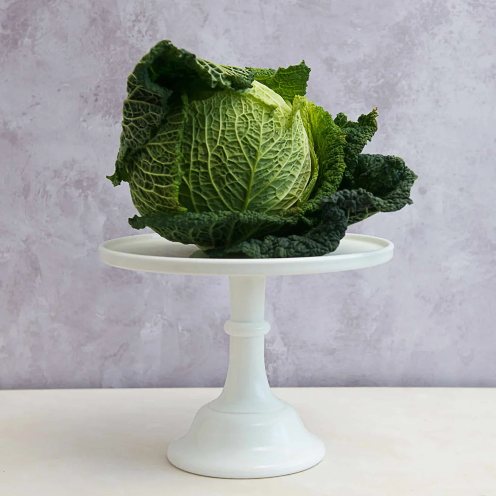 Clearance White Milk Glass Cake Stand American Ingredients|Serveware